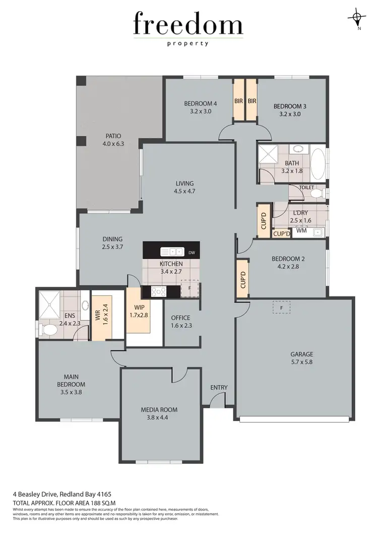 Floorplan of Homely house listing, 4 Beasley Drive, Redland Bay QLD 4165