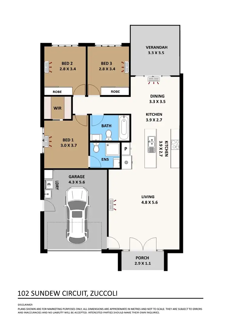 Floorplan of Homely house listing, 102 Sundew Circuit, Zuccoli NT 832