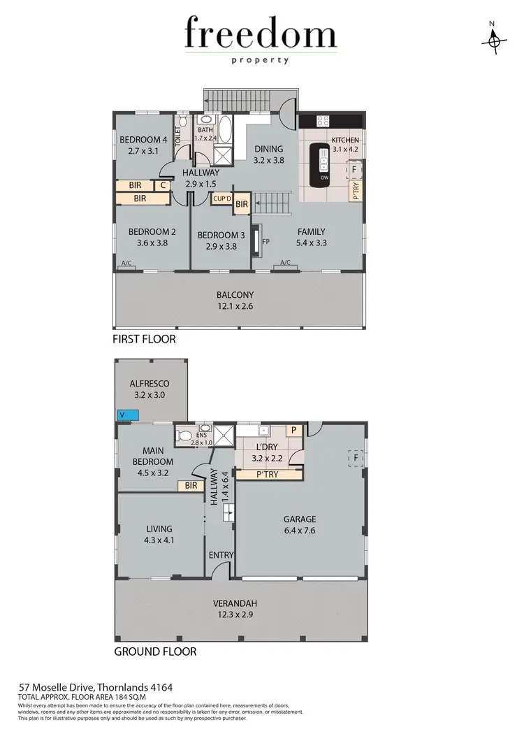 Floorplan of Homely house listing, 57 Moselle Drive, Thornlands QLD 4164