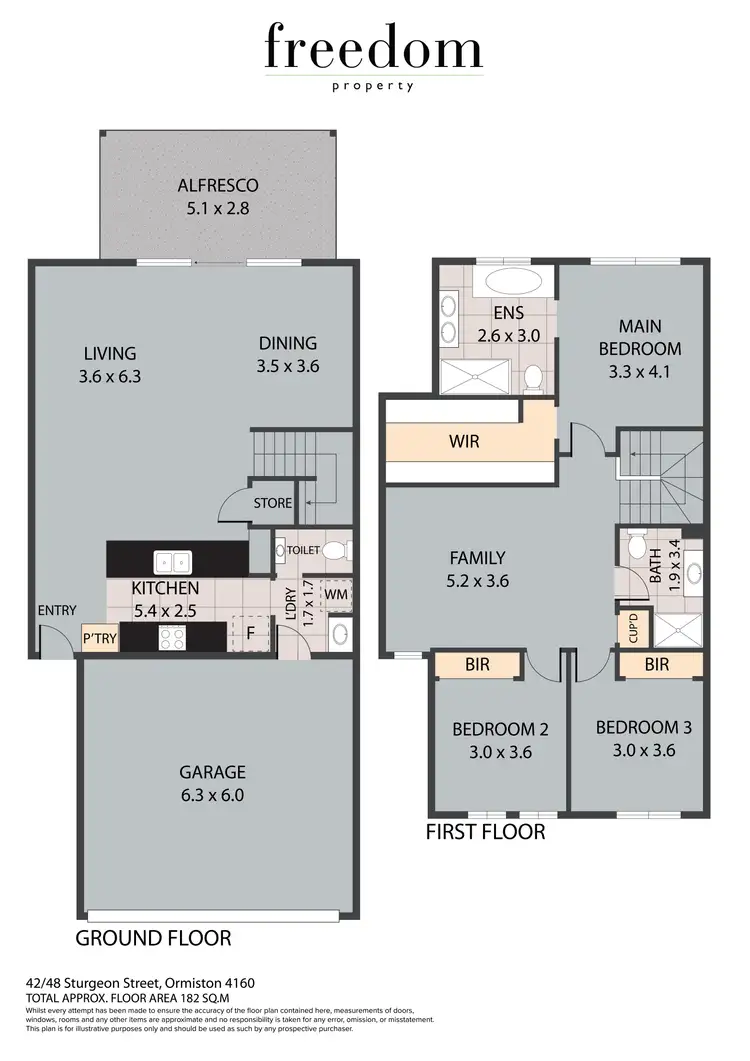 Floorplan of Homely townhouse listing, 13/42-48 Sturgeon Street, Ormiston QLD 4160