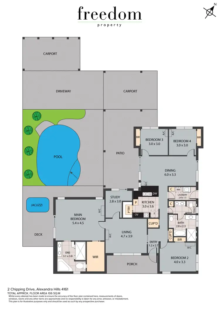 Floorplan of Homely house listing, 2 Chipping Drive, Alexandra Hills QLD 4161