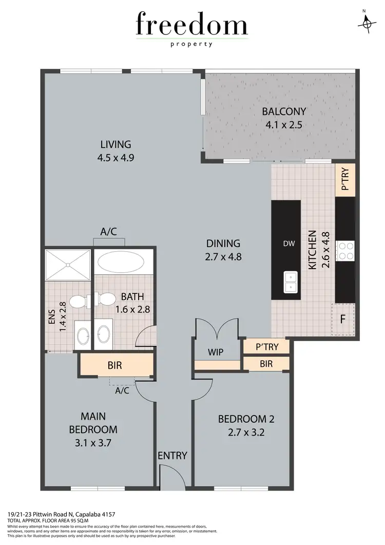Floorplan of Homely apartment listing, 19/21-23 Pittwin Road North, Capalaba QLD 4157
