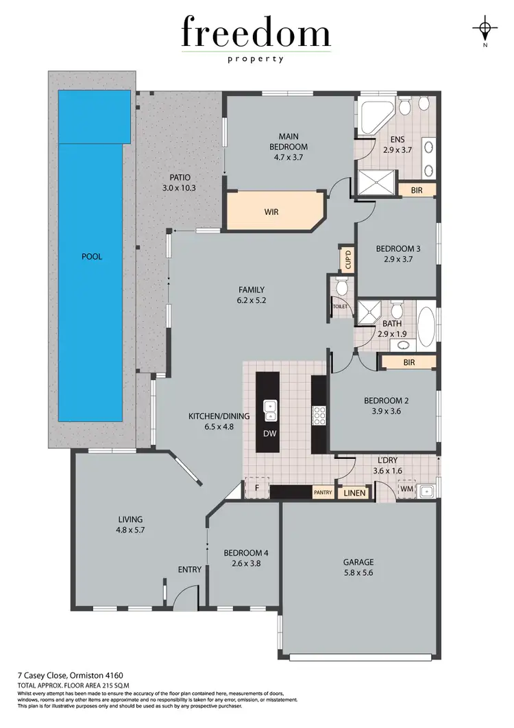 Floorplan of Homely house listing, 7 Casey Close, Ormiston QLD 4160