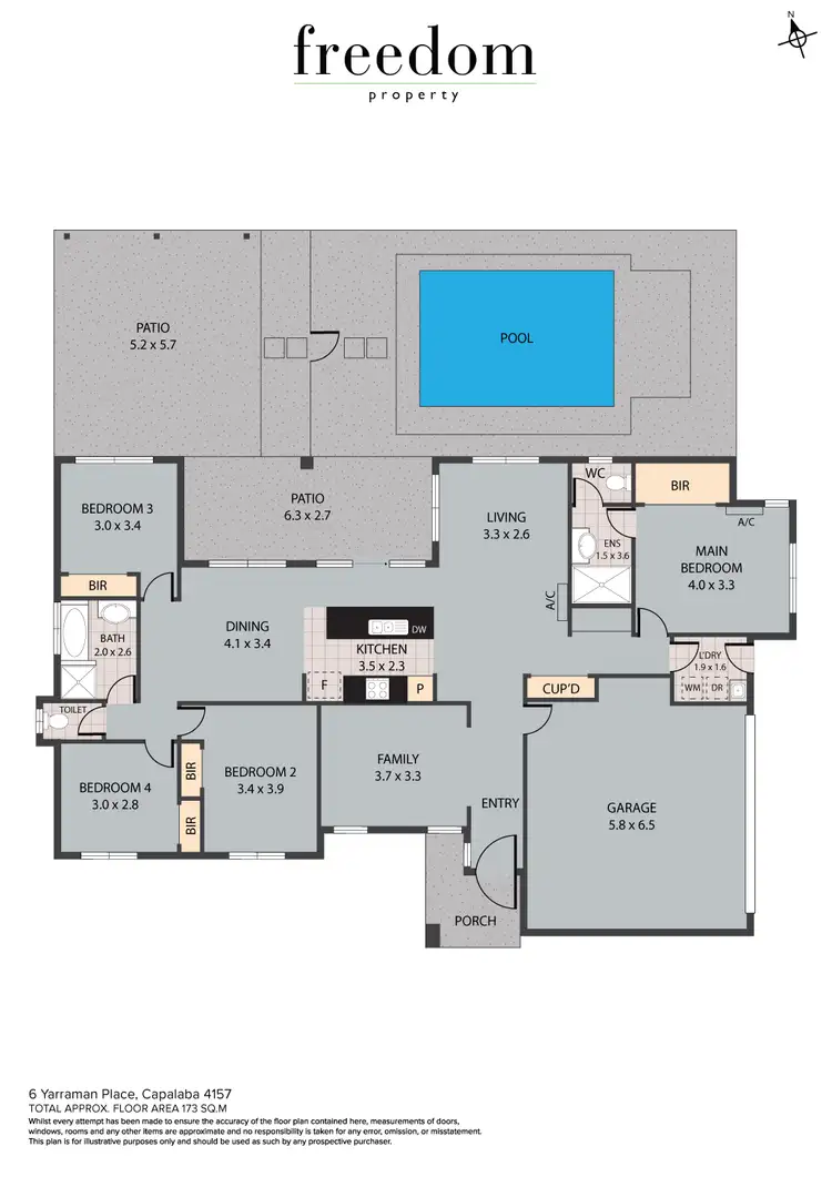 Floorplan of Homely house listing, 6 Yarraman Place, Capalaba QLD 4157