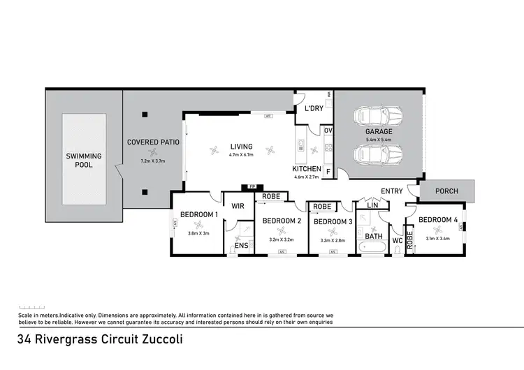 Floorplan of Homely house listing, 34 Rivergrass Circuit, Zuccoli NT 832