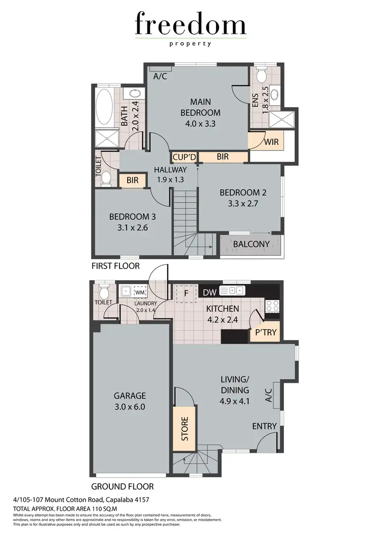 Floorplan of Homely townhouse listing, 4/105-107 Mount Cotton Road, Capalaba QLD 4157