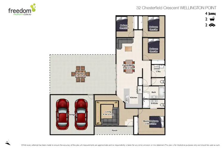 Floorplan of Homely house listing, 32 Chesterfield Crescent, Wellington Point QLD 4160