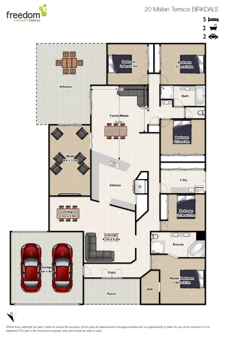 Floorplan of Homely house listing, 20 Mallan Terrace, Birkdale QLD 4159