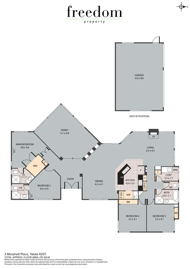 Floorplan of Homely house listing, 3 Morphett Place, Yatala QLD 4207
