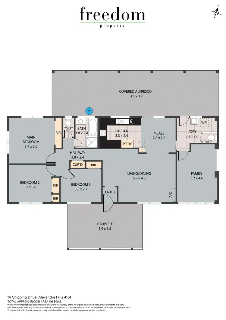 Floorplan of Homely house listing, 14 Chipping Drive, Alexandra Hills QLD 4161