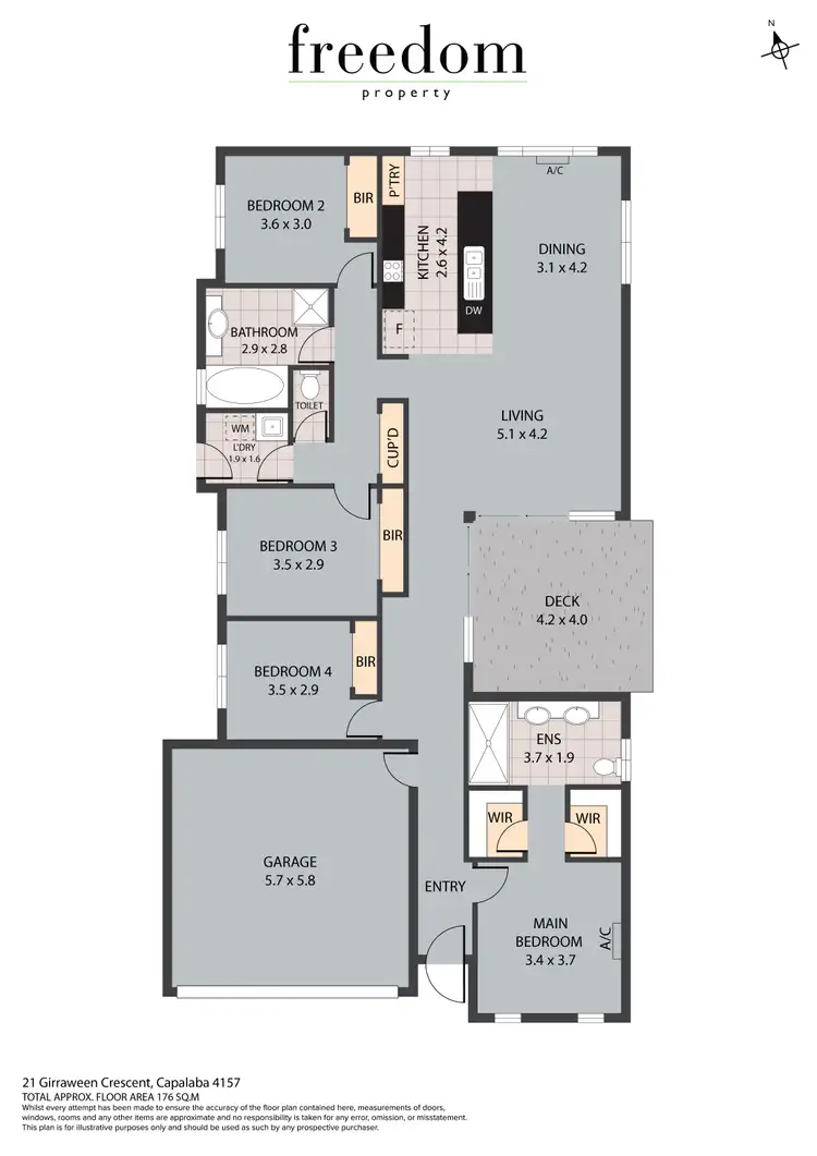 Floorplan of Homely house listing, 21 Girraween Crescent, Capalaba QLD 4157