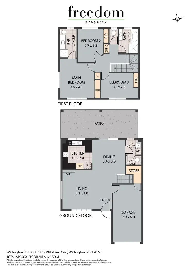 Floorplan of Homely unit listing, 1/299 Main Road, Wellington Point QLD 4160