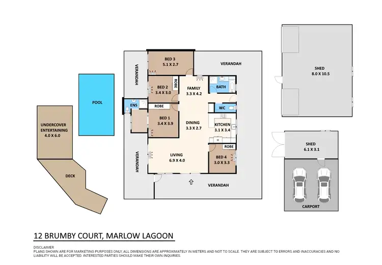Floorplan of Homely rural property listing, 12 Brumby Court, Marlow Lagoon NT 830