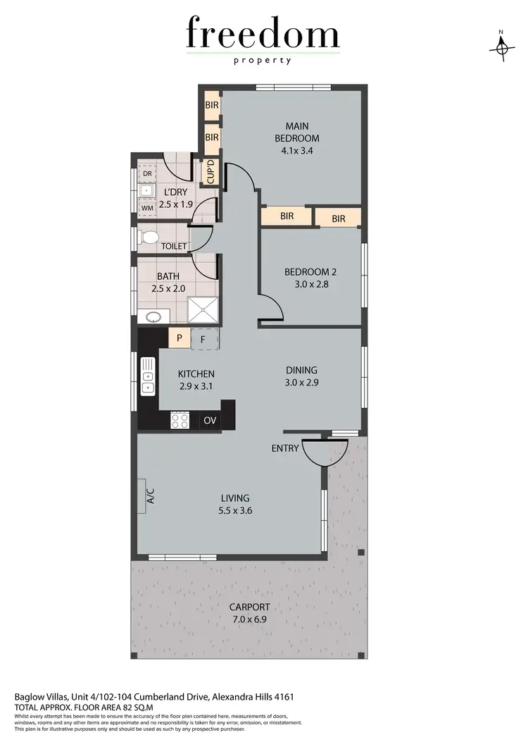 Floorplan of Homely villa listing, Unit 4/102-104 Cumberland Drive, Alexandra Hills QLD 4161