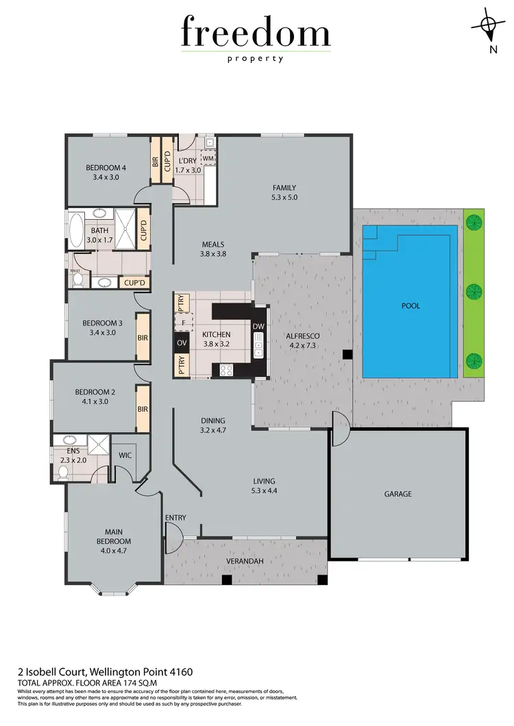 Floorplan of Homely house listing, 2 Isobell Court, Wellington Point QLD 4160