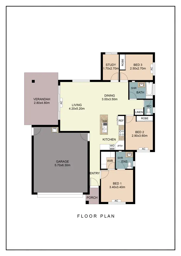Floorplan of Homely house listing, 15 Flanagan Court, Zuccoli NT 832