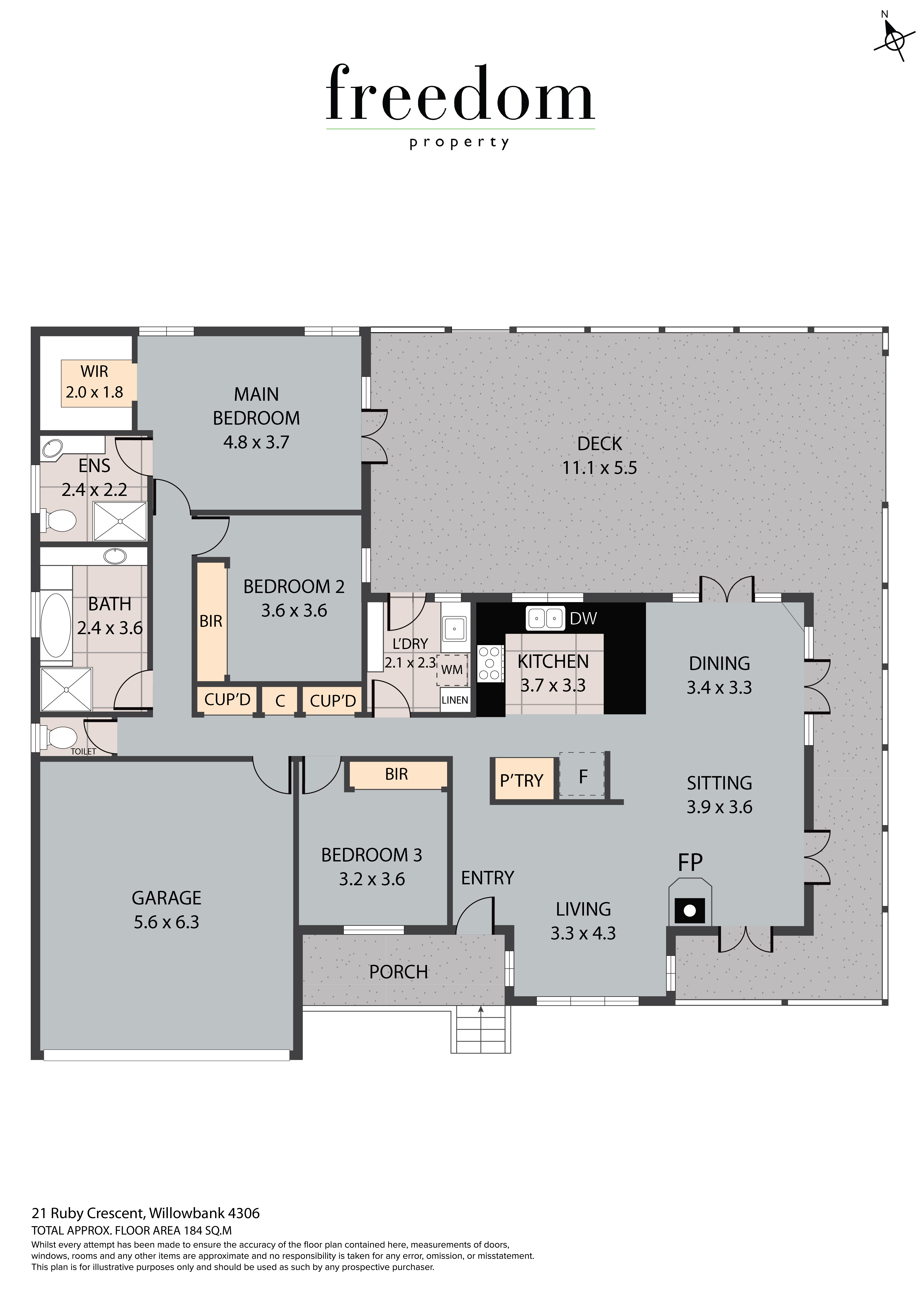 Floorplan of Homely house listing, 21 Ruby Crescent, Willowbank QLD 4306