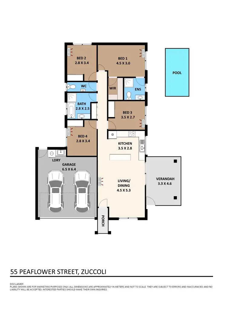 Floorplan of Homely house listing, 55 Peaflower Street, Zuccoli NT 832
