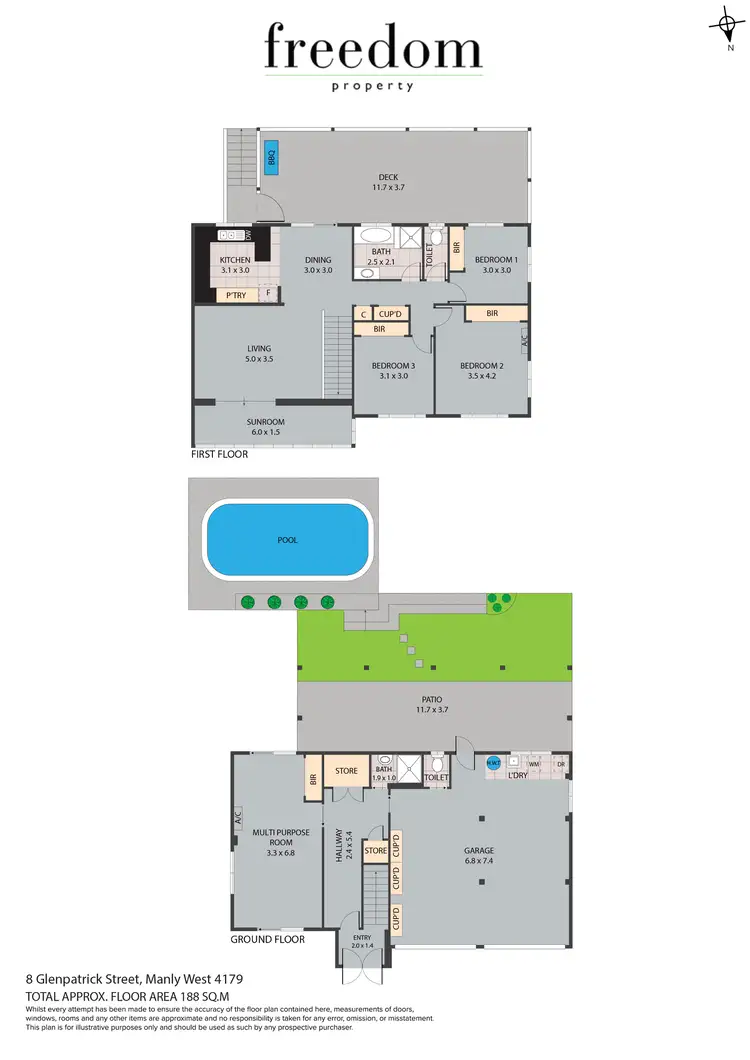 Floorplan of Homely house listing, 8 Glenpatrick Street, Manly West QLD 4179