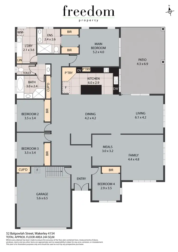 Floorplan of Homely house listing, 52 Balgowlah Street, Wakerley QLD 4154