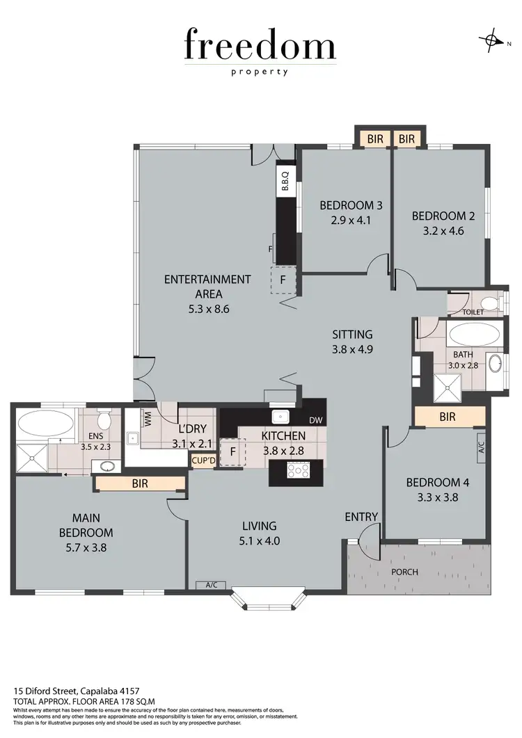 Floorplan of Homely house listing, 15 Diford Street, Capalaba QLD 4157