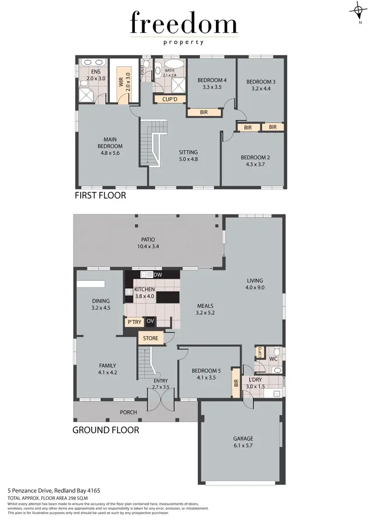 Floorplan of Homely house listing, 5 Penzance Drive, Redland Bay QLD 4165