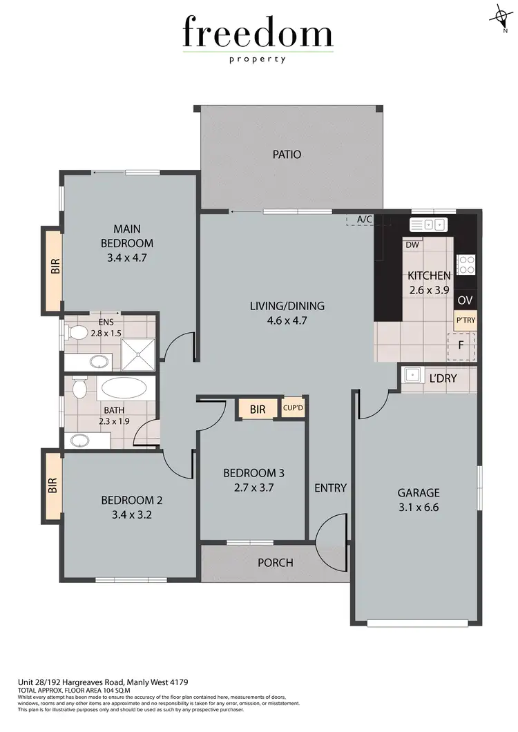 Floorplan of Homely villa listing, Unit 28/192 Hargreaves Road, Manly West QLD 4179
