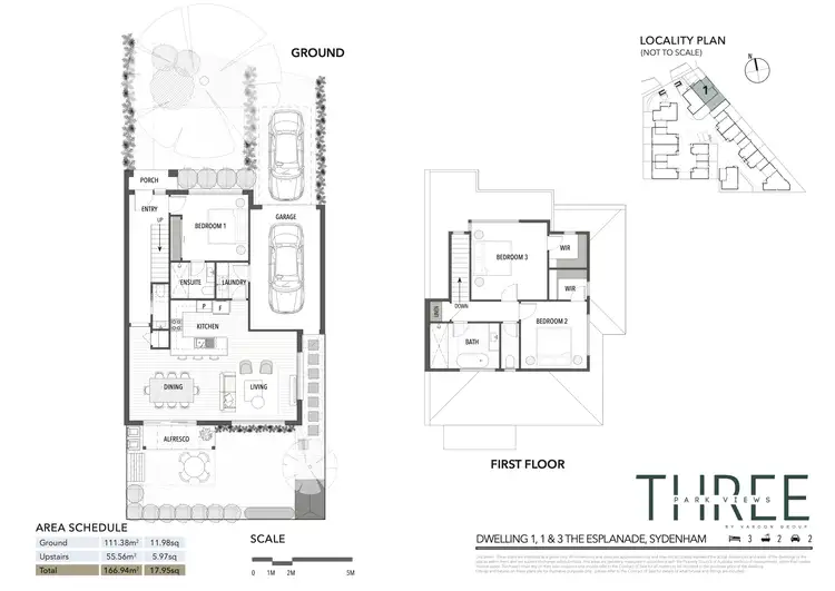 Floorplan of Homely townhouse listing, 1/1-3 The Esplanade, Sydenham VIC 3037