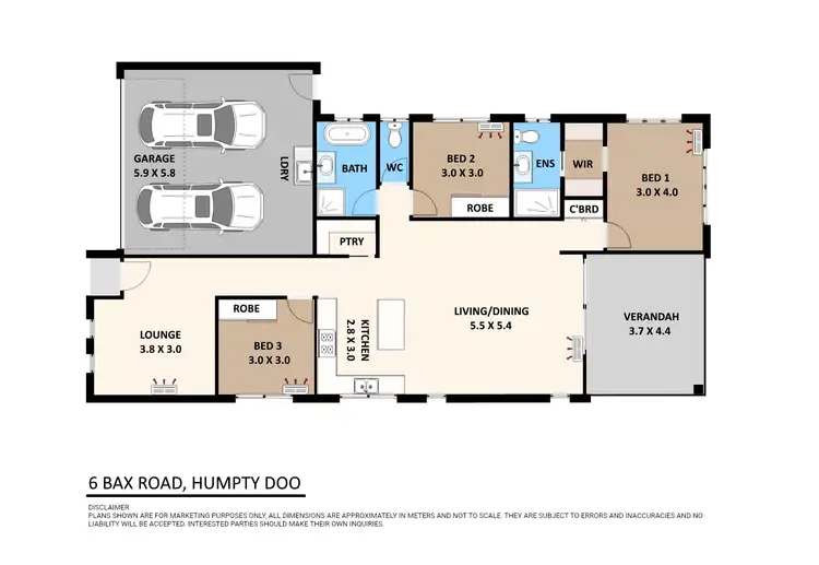Floorplan of Homely house listing, 6 Bax Road, Humpty Doo NT 836