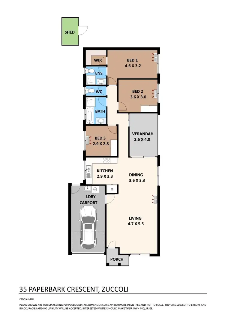 Floorplan of Homely house listing, 35 Paperbark Crescent, Zuccoli NT 832