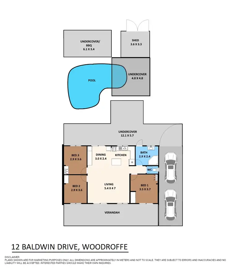 Floorplan of Homely house listing, 12 Baldwin Drive, Woodroffe NT 830
