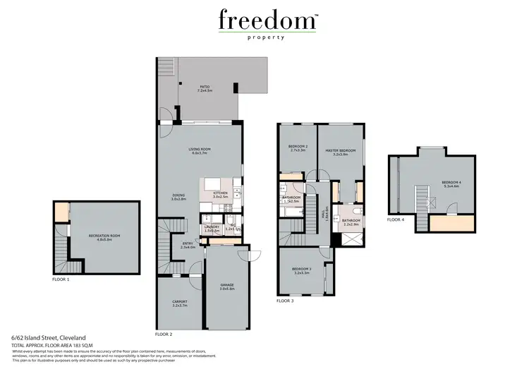 Floorplan of Homely townhouse listing, Unit 6/62-64 Island Street, Cleveland QLD 4163