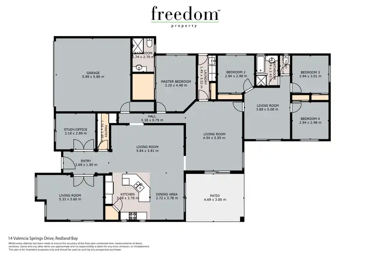 Floorplan of Homely house listing, 14 Valencia Springs Drive, Redland Bay QLD 4165