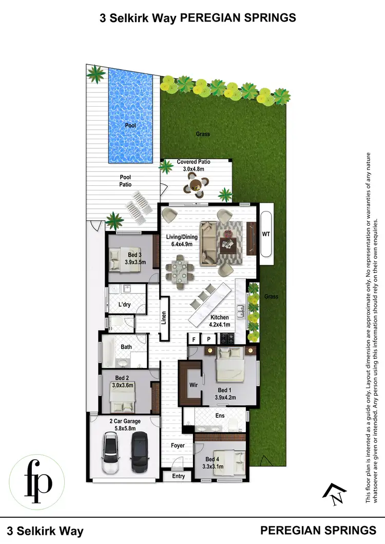 Floorplan of Homely house listing, 3 Selkirk Way, Peregian Springs QLD 4573