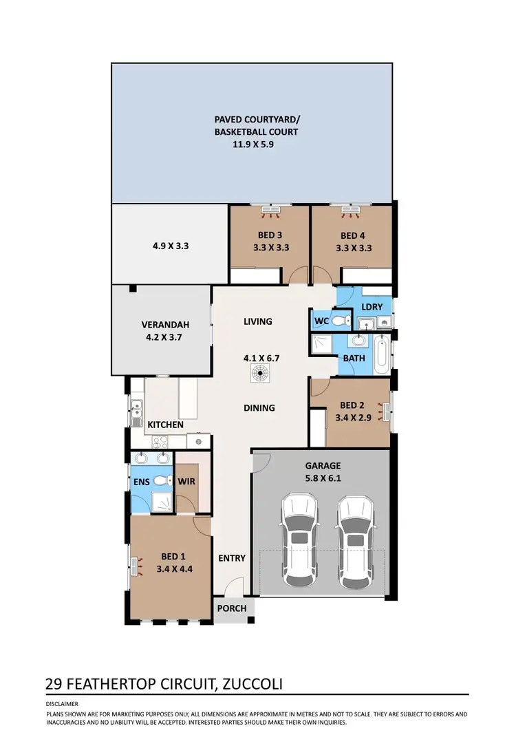 Floorplan of Homely house listing, 29 Feathertop Circuit, Zuccoli NT 832