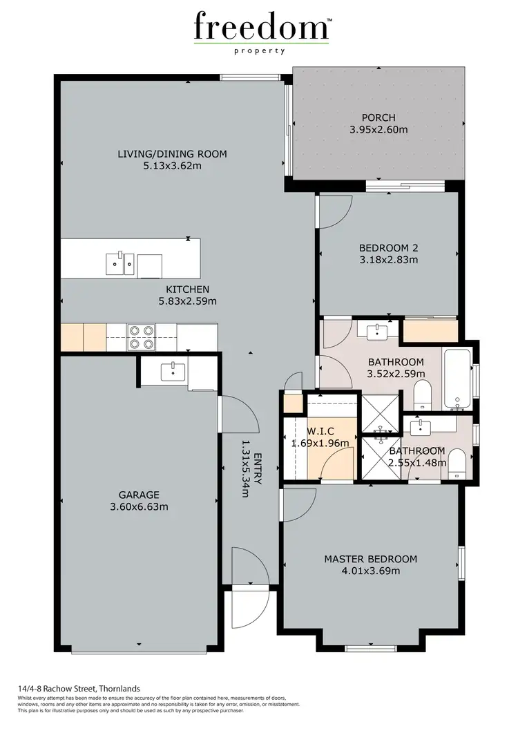 Floorplan of Homely villa listing, 14/4-8 Rachow Street, Thornlands QLD 4164