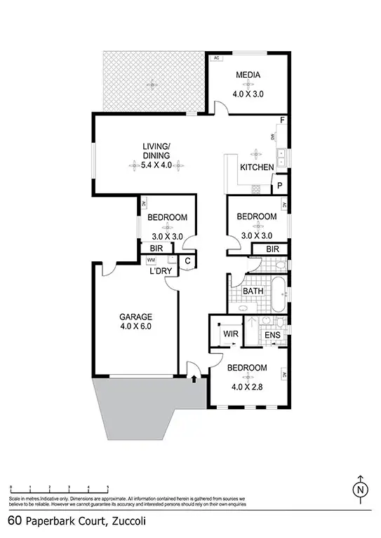 Floorplan of Homely house listing, 60 Paperbark Crescent, Zuccoli NT 832
