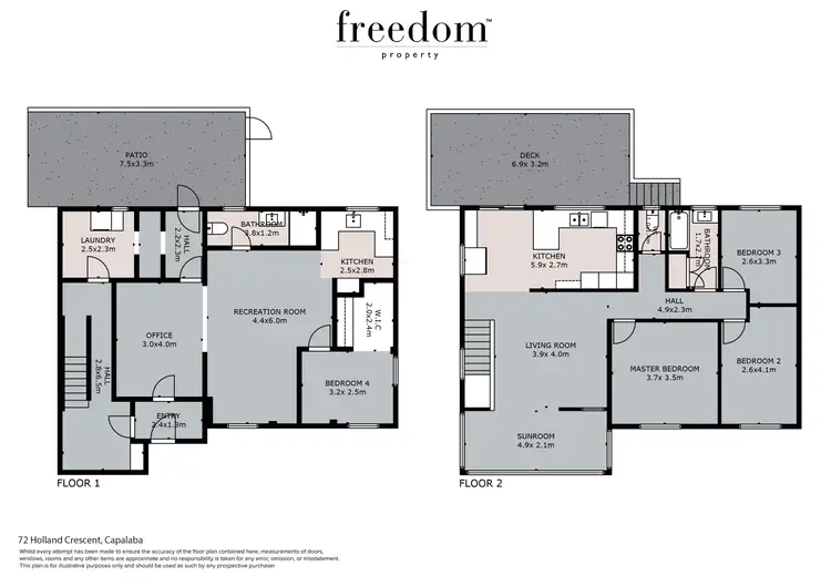 Floorplan of Homely house listing, 72 Holland Crescent, Capalaba QLD 4157