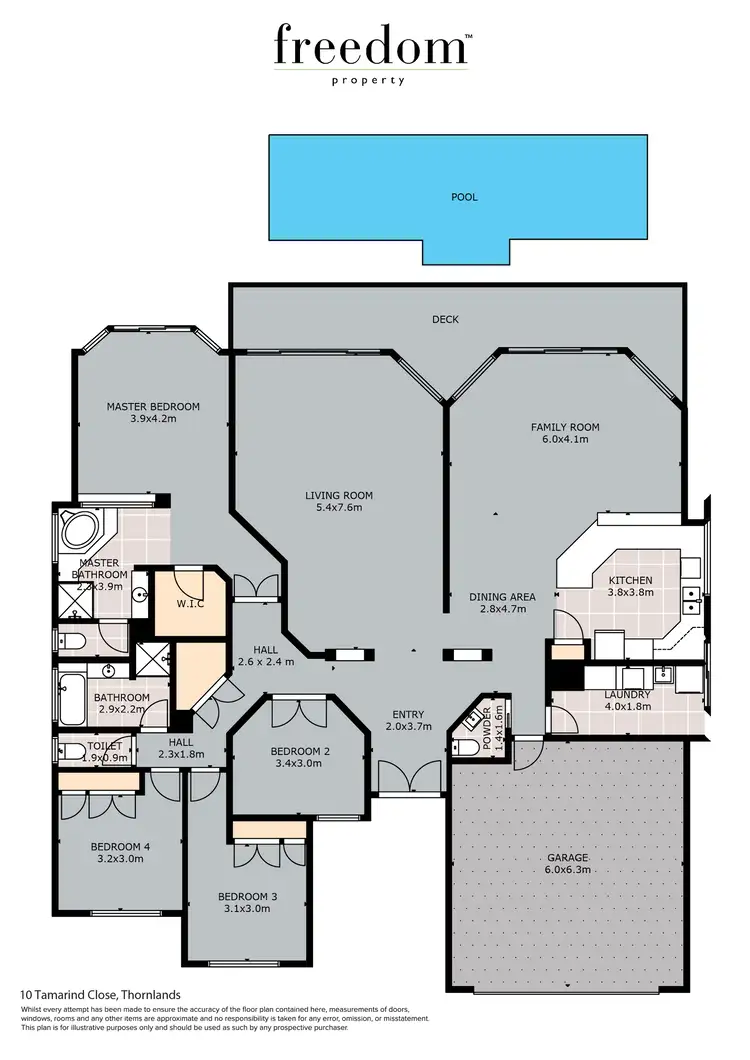 Floorplan of Homely house listing, 10 Tamarind Close, Thornlands QLD 4164