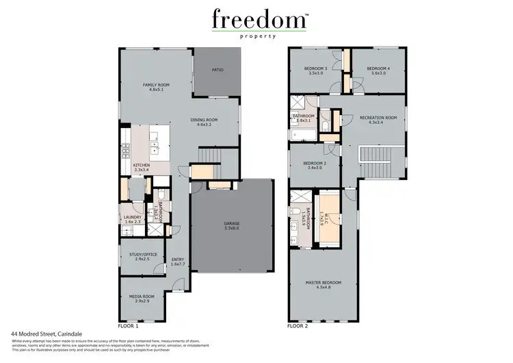 Floorplan of Homely house listing, 44 Modred Street, Carindale QLD 4152