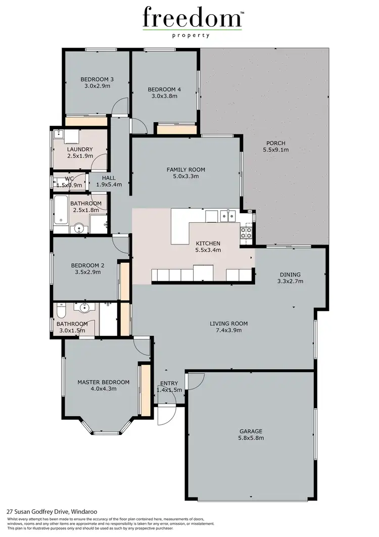 Floorplan of Homely house listing, 27 Susan Godfrey Drive, Windaroo QLD 4207