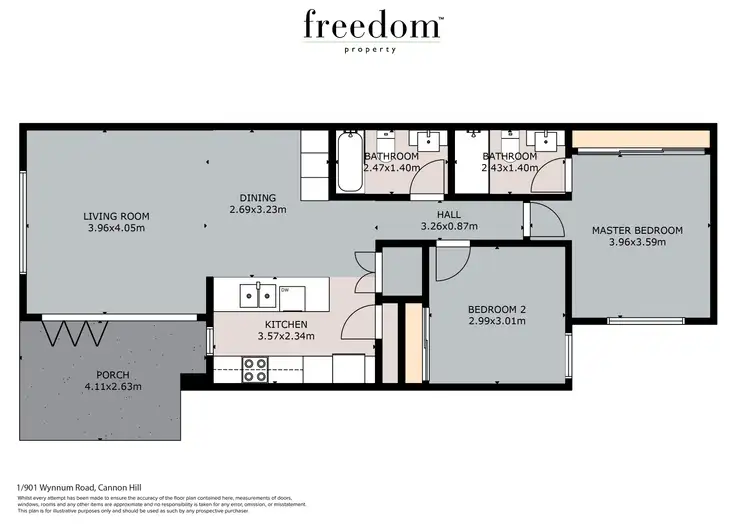 Floorplan of Homely townhouse listing, 1/901 Wynnum Road, Cannon Hill QLD 4170