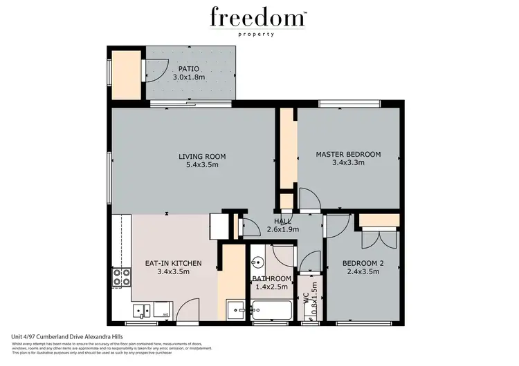 Floorplan of Homely unit listing, Unit 4/97 Cumberland Drive, Alexandra Hills QLD 4161