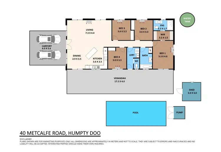 Floorplan of Homely house listing, 40 Metcalfe Road, Humpty Doo NT 836