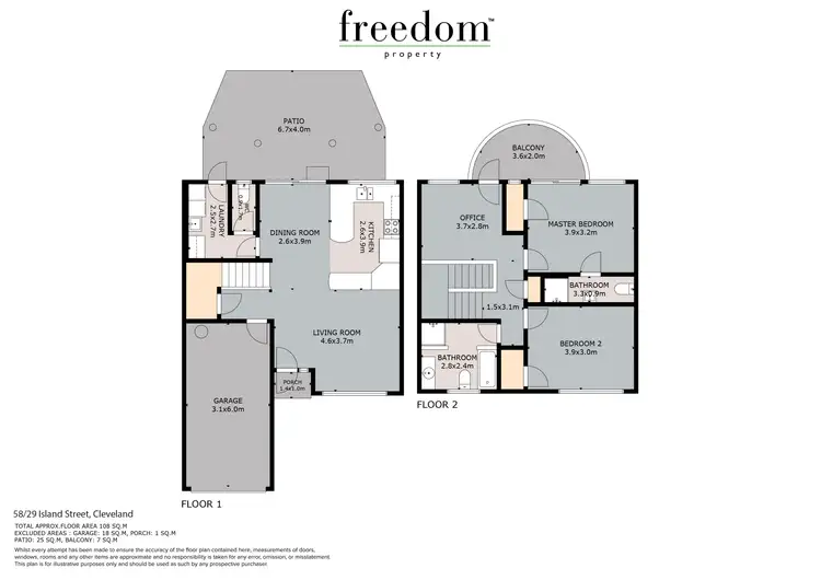 Floorplan of Homely townhouse listing, 58/29 Island Street, Cleveland QLD 4163