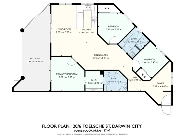 Floorplan of Homely unit listing, Unit 20/6 Foelsche Street, Darwin City NT 800