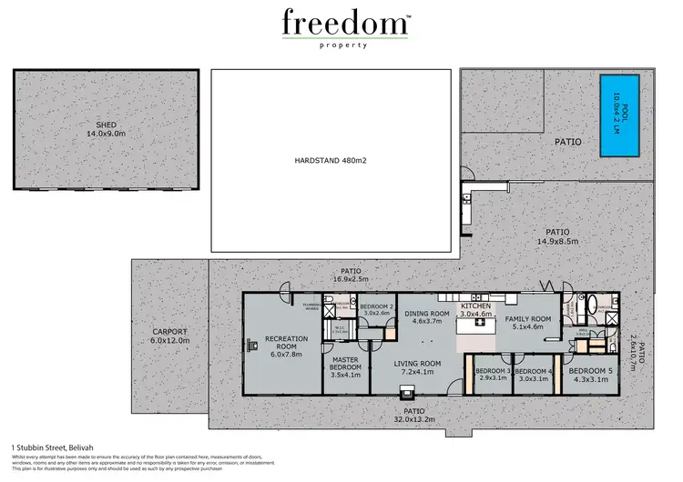 Floorplan of Homely rural property listing, 1 Stubbin Street, Belivah QLD 4207