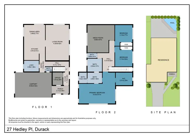 Floorplan of Homely house listing, 27 Hedley Place, Durack NT 830