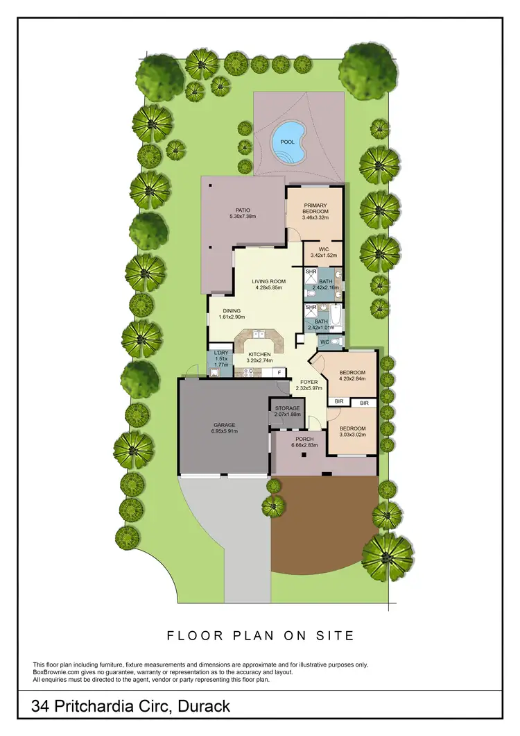 Floorplan of Homely house listing, 34 Pritchardia Circuit, Durack NT 830
