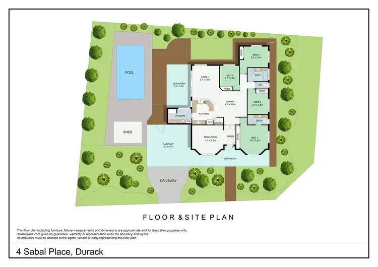 Floorplan of Homely house listing, 4 Sabal Place, Durack NT 830